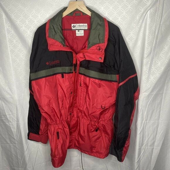 Columbia Nylon Full Zip Red Men’s Jacket Coat L - Picture 2 of 6